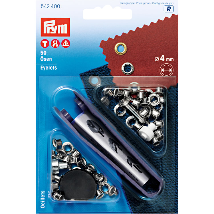 Prym Eyelets, 4.0mm, silver-coloured