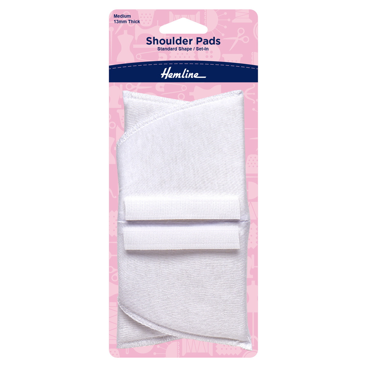 Shoulder Pads: Standard Set-In: Medium: White