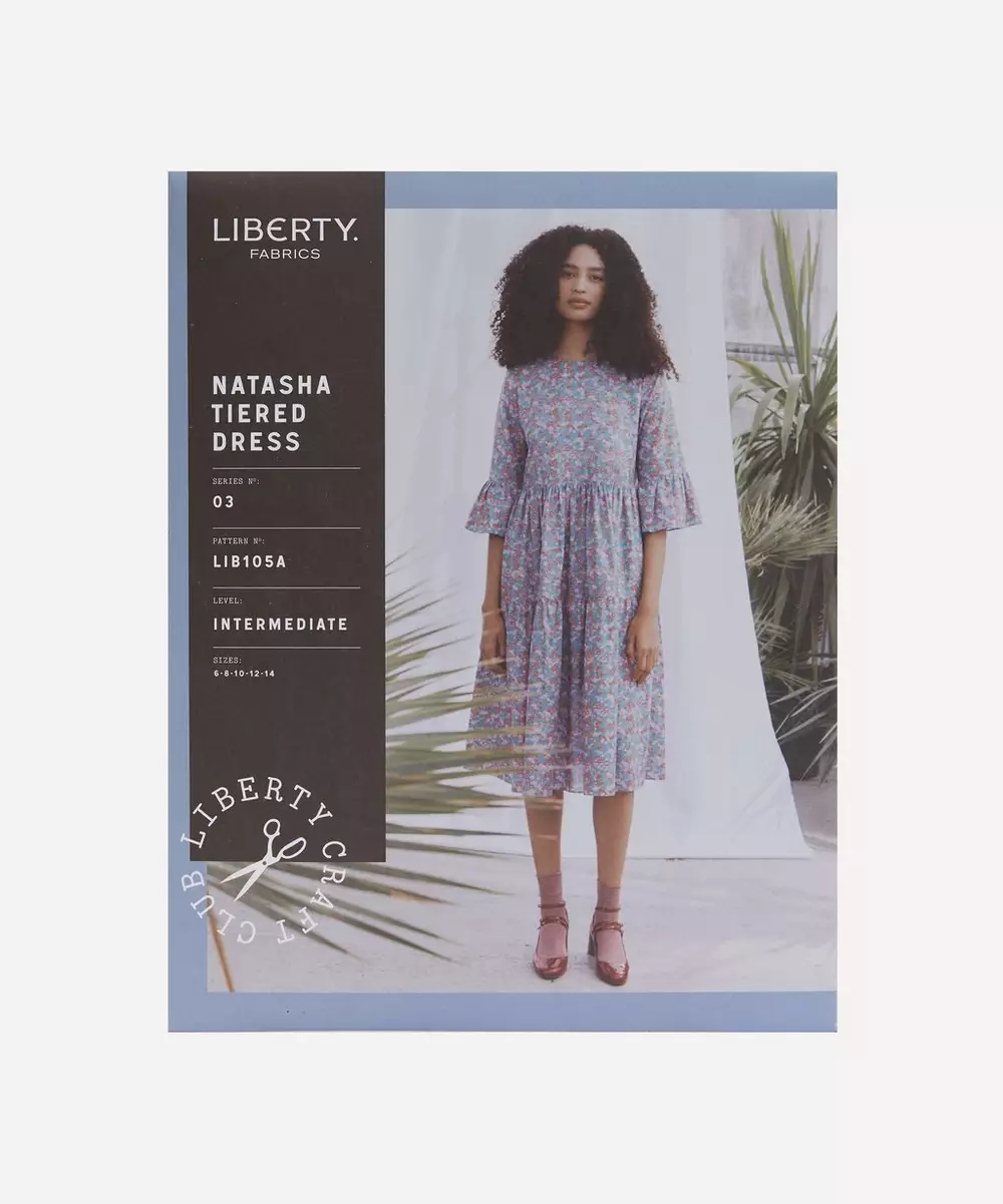LIBERTY FABRICS Natasha Tiered Dress Sewing Pattern Size: 14-22