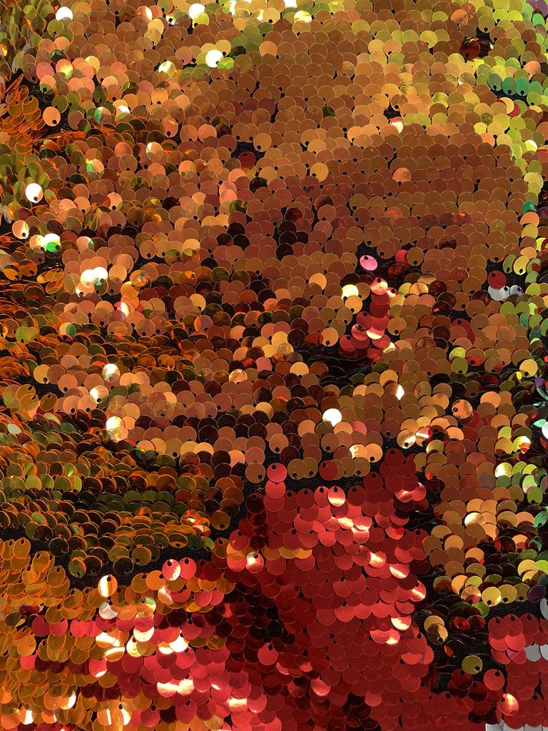 Allover Sequins - Red, Orange, multi coloured