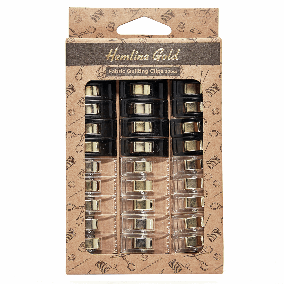 Hemline Gold Quilters Clips - Small