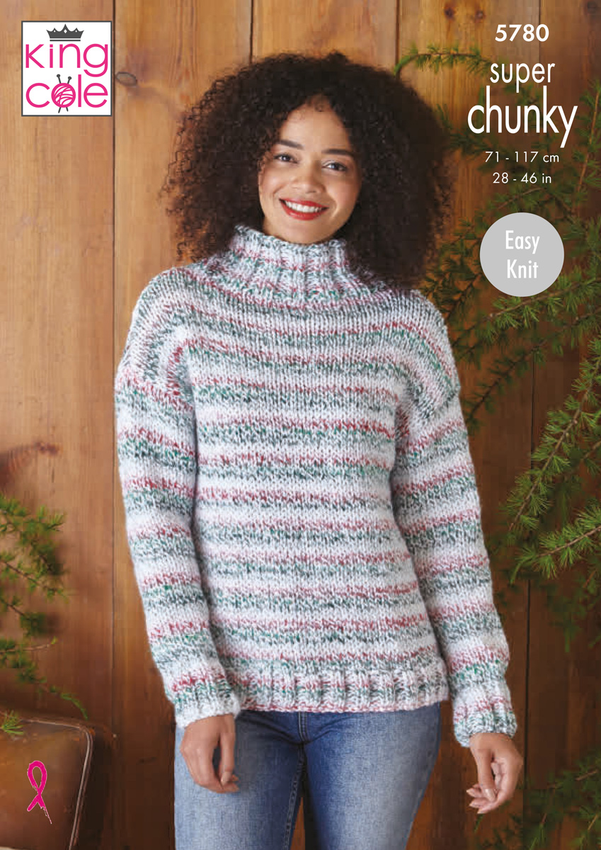 Cardigan & Sweater: Knitted in Christmas Super Chunky Pattern 5780