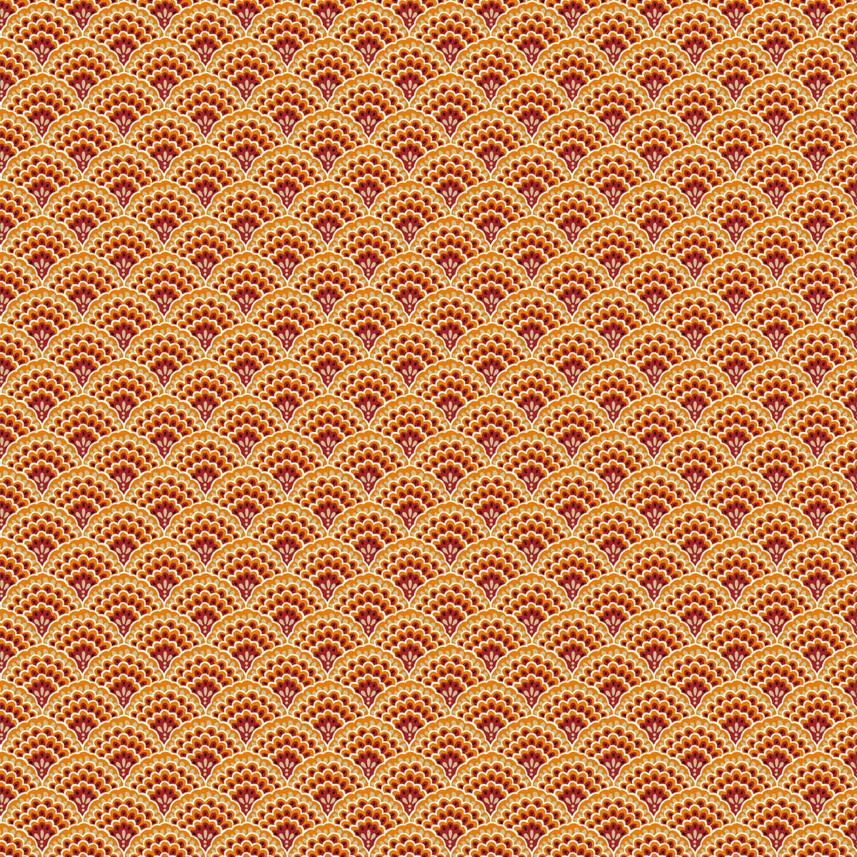 Makower Luxe Scallop Rust