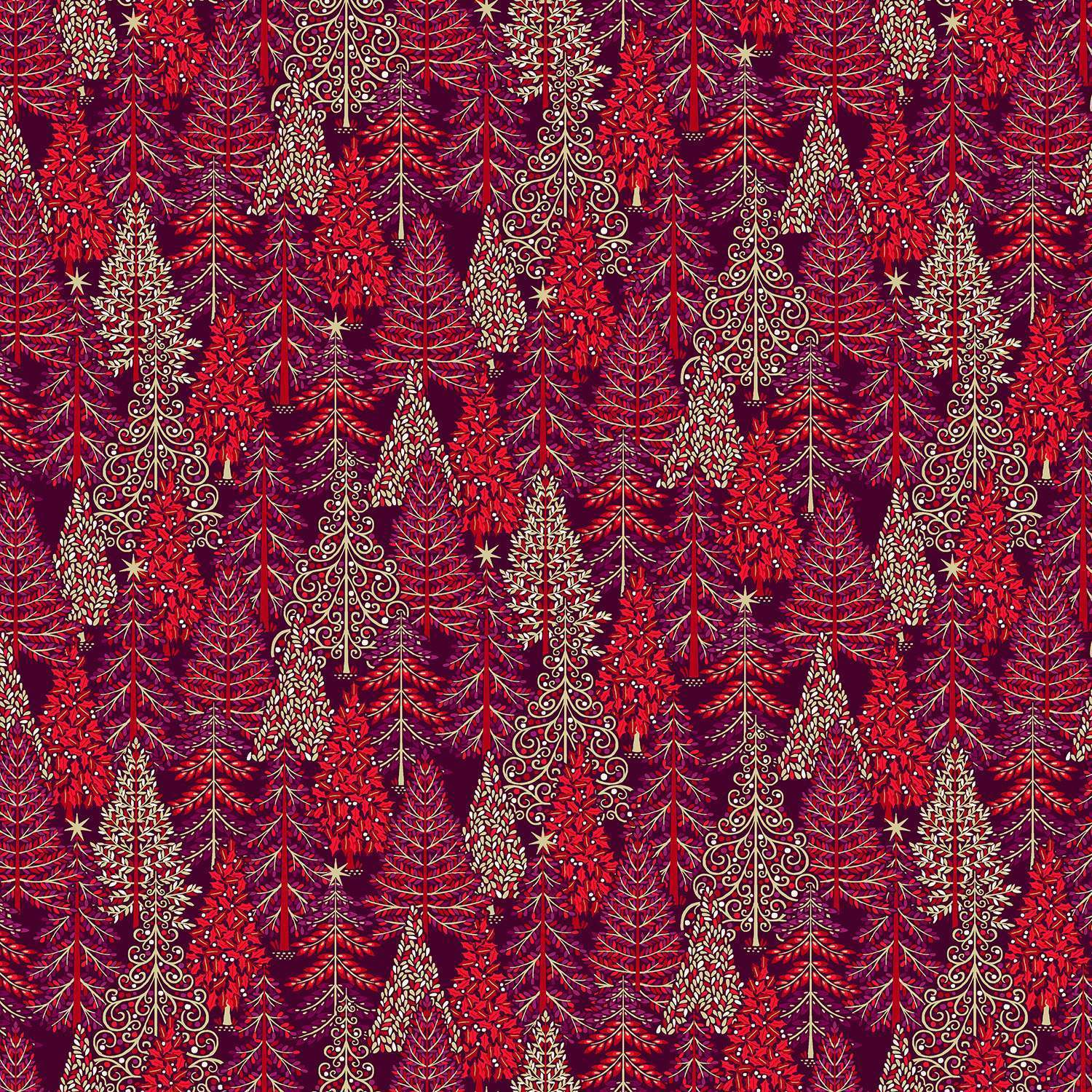 Enchanted Christmas-Forest-Red