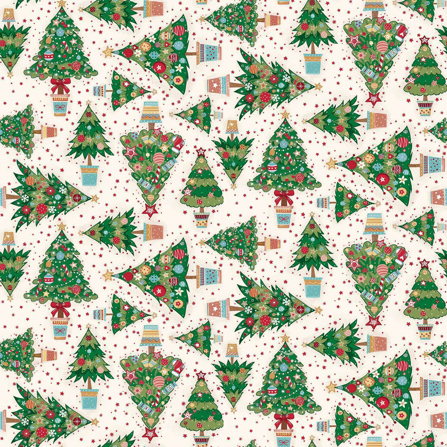 Christmas Wishes-Trees-Cream