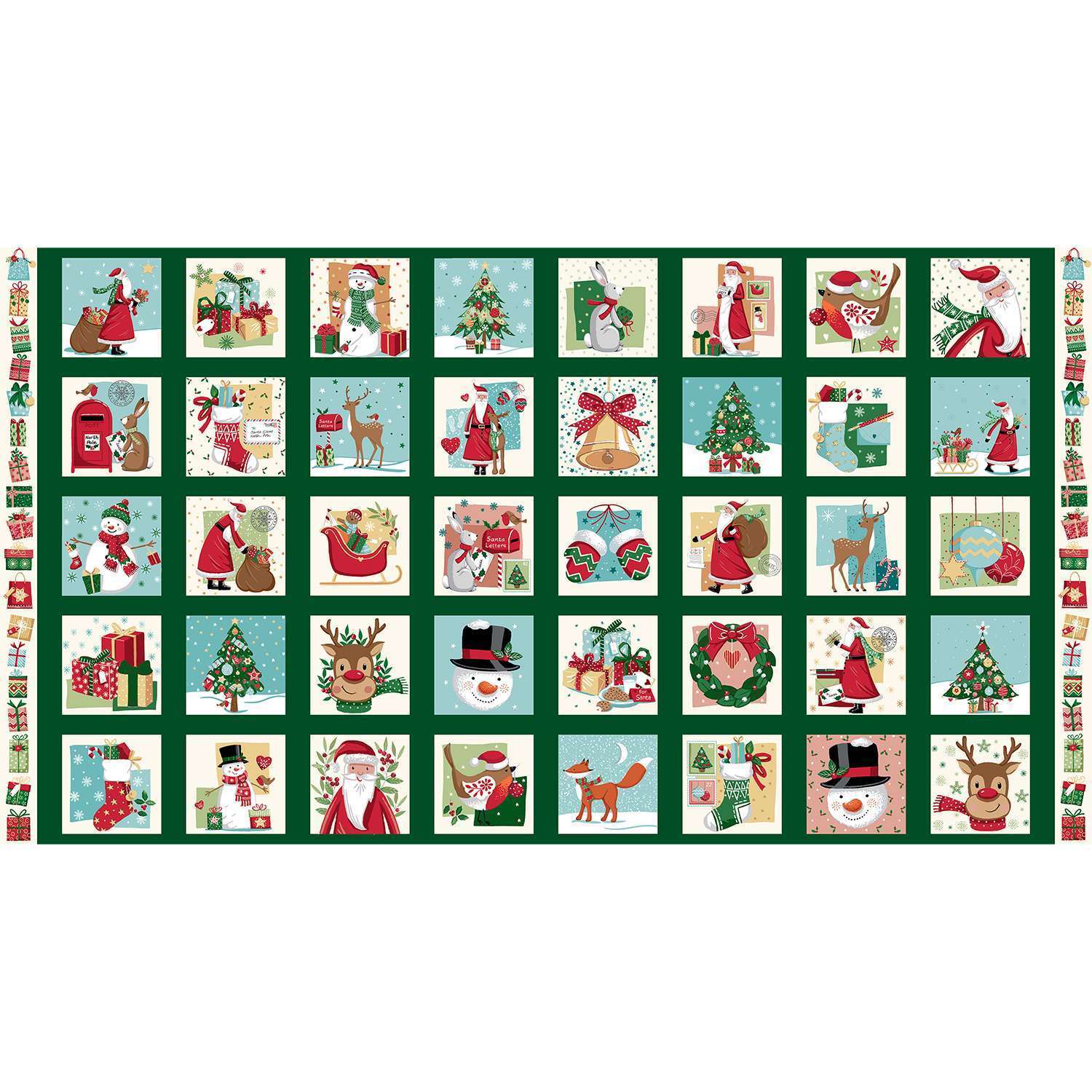  Christmas Wishes Squares Panel