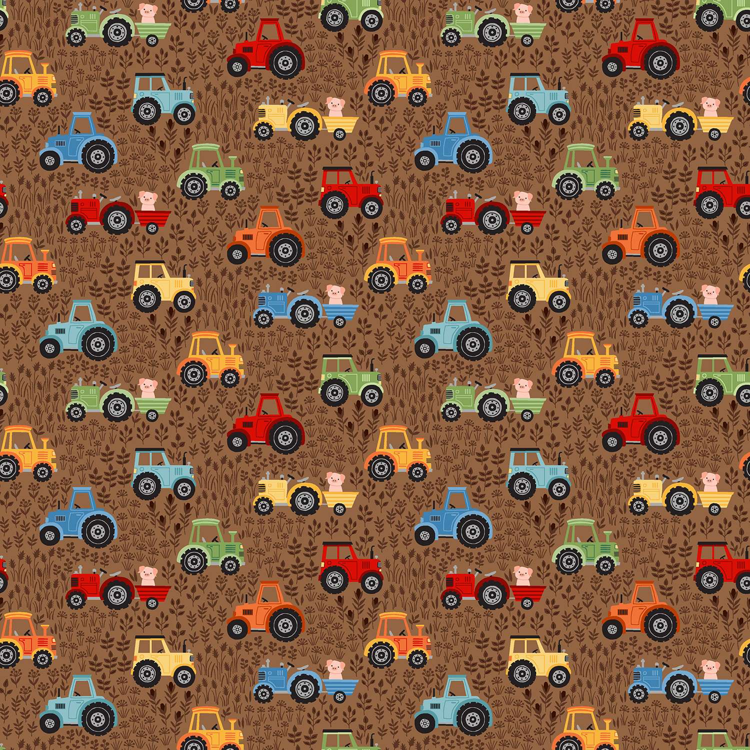 Fun on the Farm Tractors-Brown