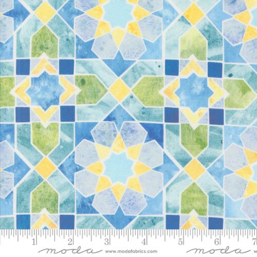 MODA Sunshine & Blue- Mosaic Sky Geometrics Watercolor