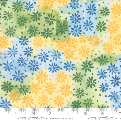 MODA Sunshine & Blue- Gathered In Small Florals Watercolor