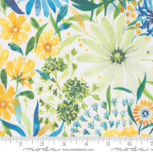 MODA Sunshine & Blue- Sunny Days Florals Watercolor