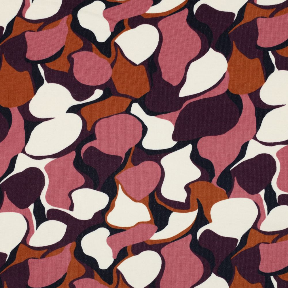 SOFT SWEATSHIRT ABSTRACT ROUGE