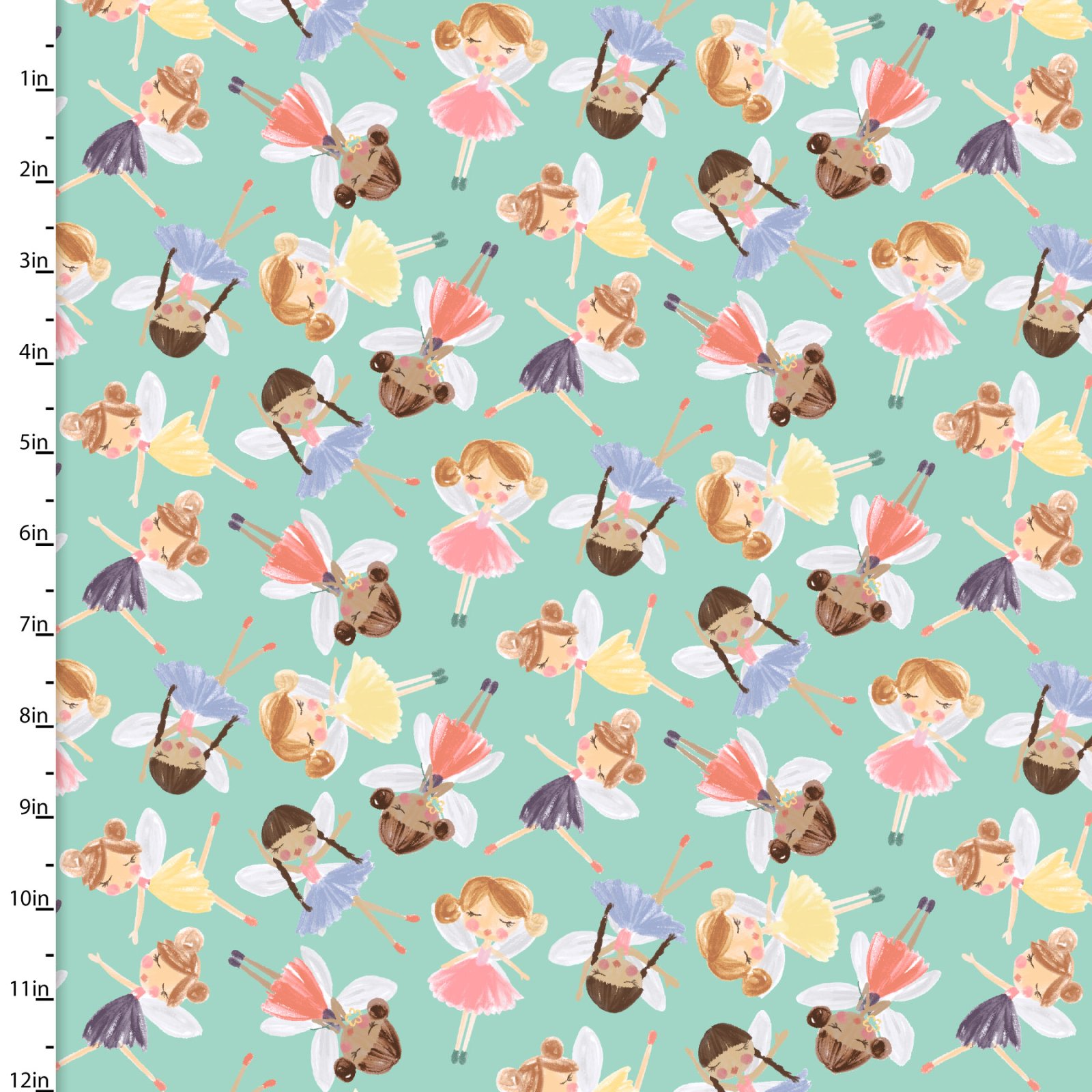 Brushed Cotton Flannel-Pixie Dust-Fairy Flight