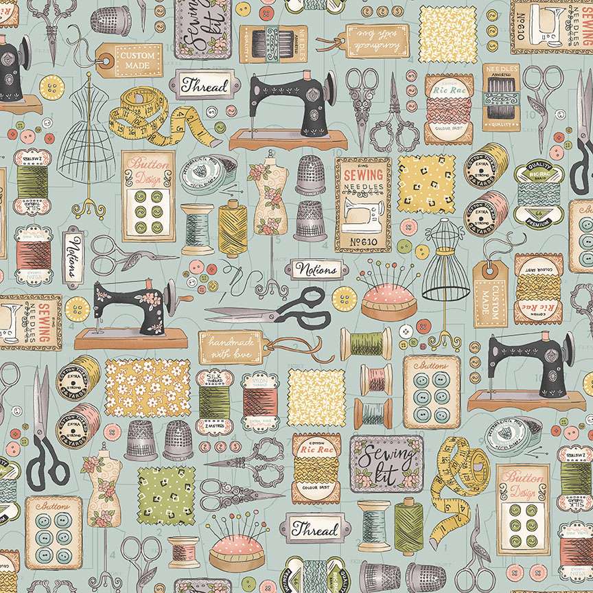 Atelier by Makower-Couture-Blue