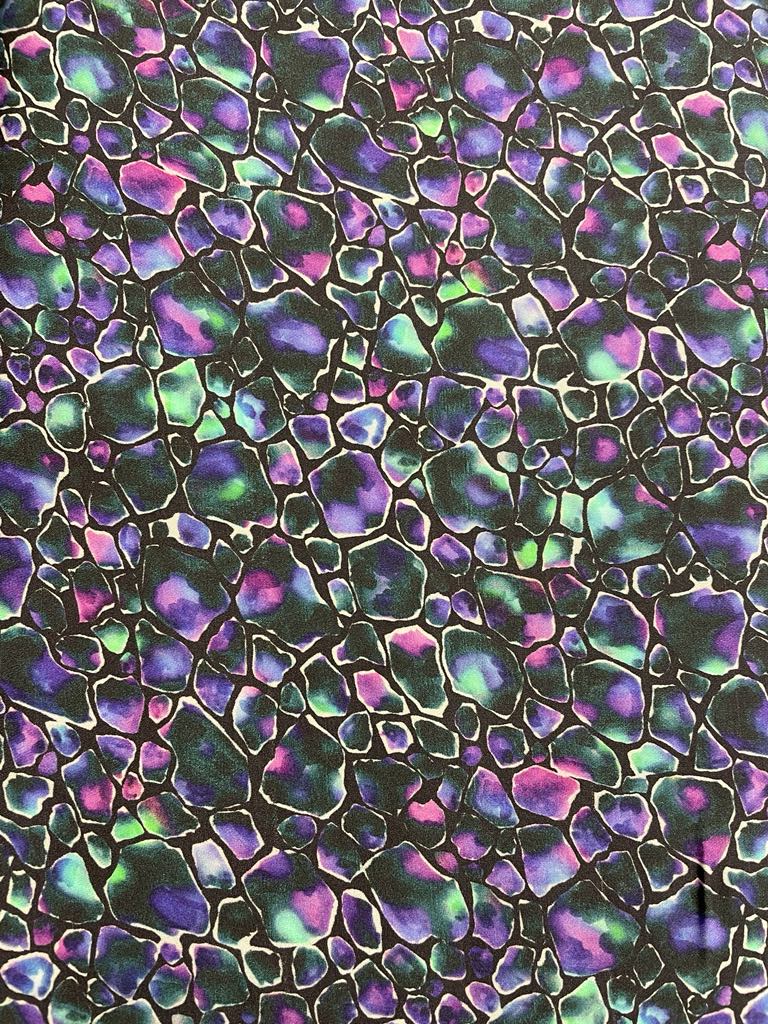 100% Viscose - Purple Glass Stone