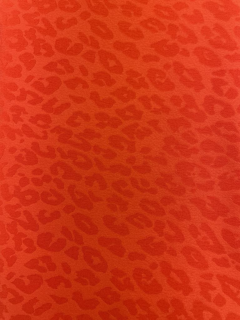 Polyester with Stretch- Animal Print - Flame