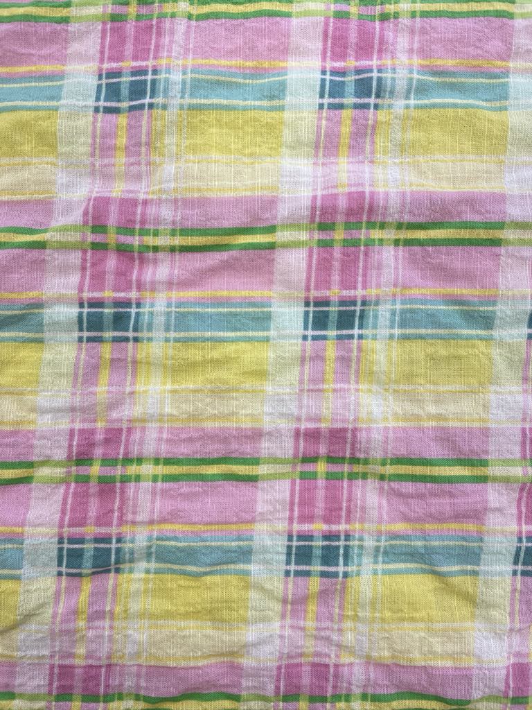 Cotton and Elastane-Pastel Checks