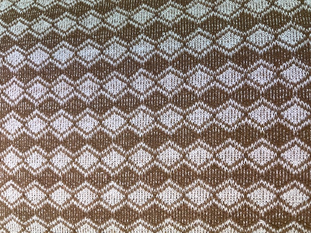 Polyester and Cotton  with Elastane- Mocha Diamond