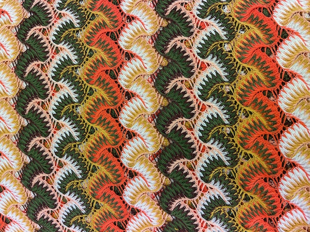 100% Polyester - Olive stripe