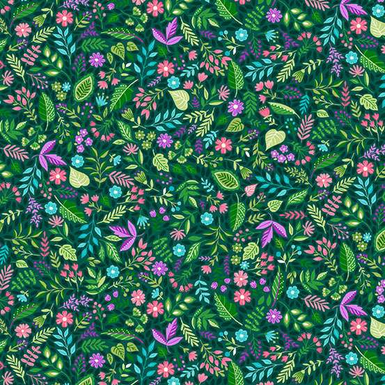 Makower Tropica Foliage-Green