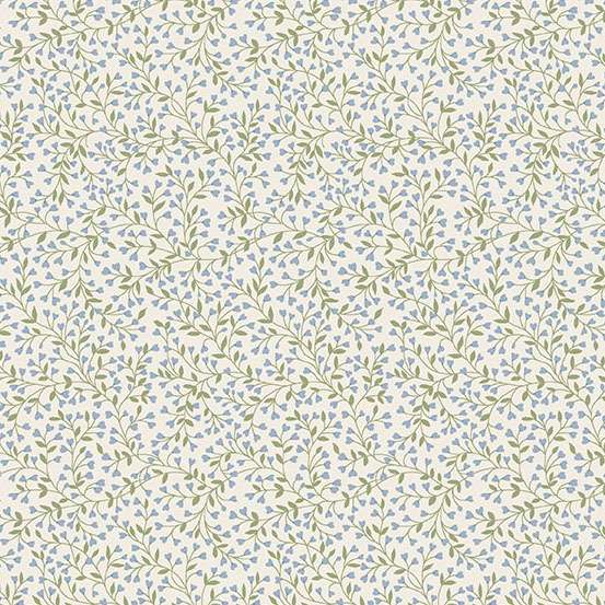 Makower Petite Fleur Vine-Blue