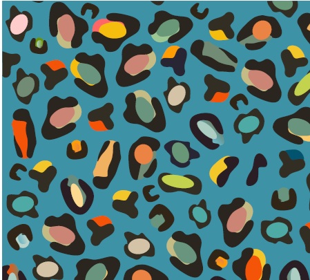 Cotton Jersey by Sewing Sanctuary-Leopard Blue