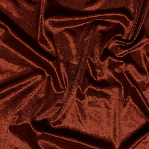Stretch Glass Velvet Terracotta