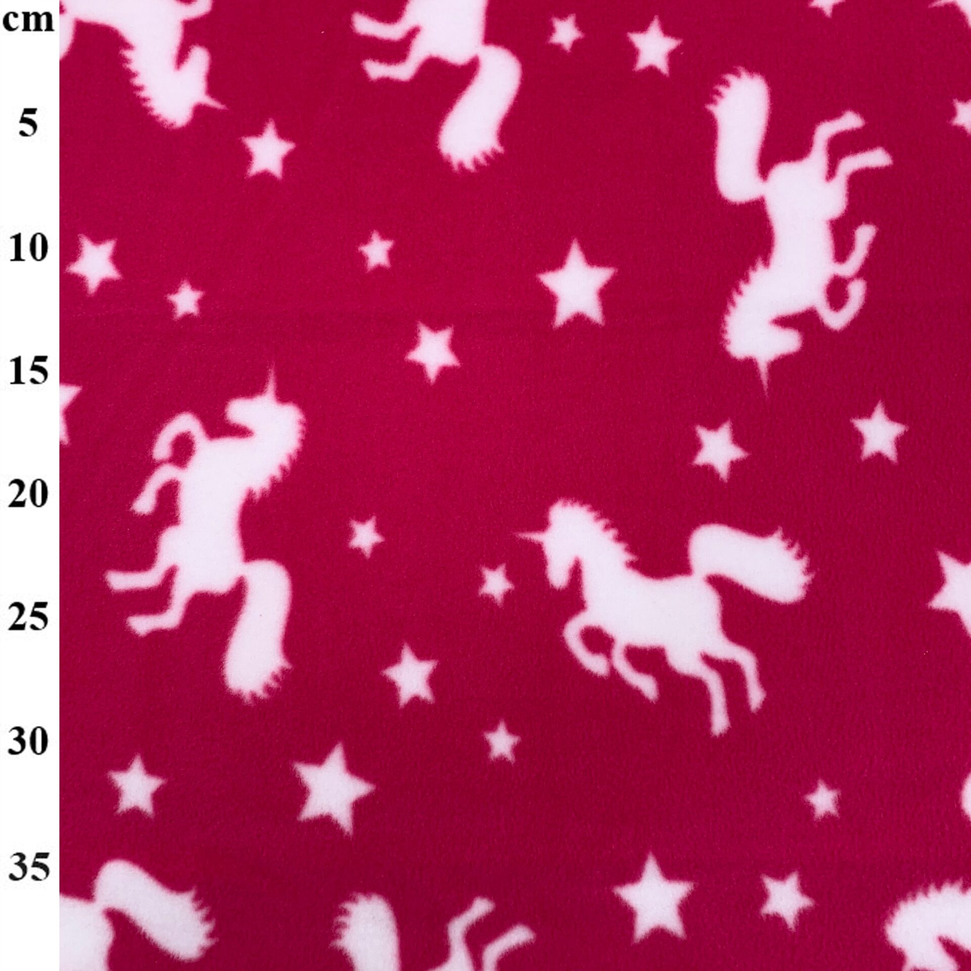 100% Polyester Anti-Pill Fleece-unicorns on cerise