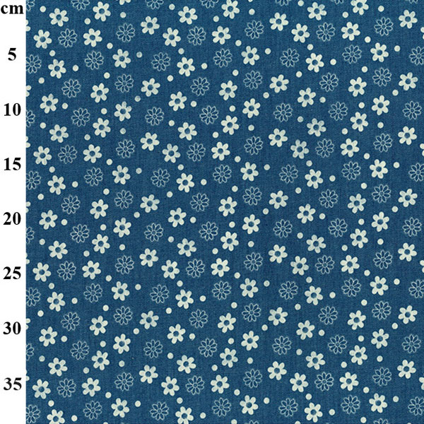 Chambray - Flower Print on Denim