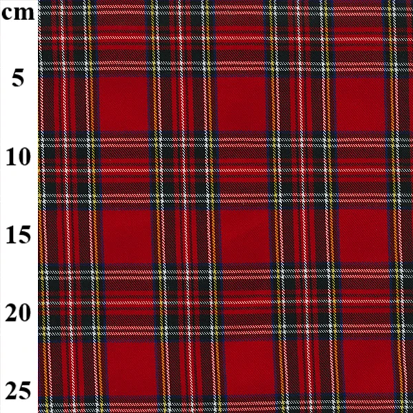 Polyviscose Tartan- Red