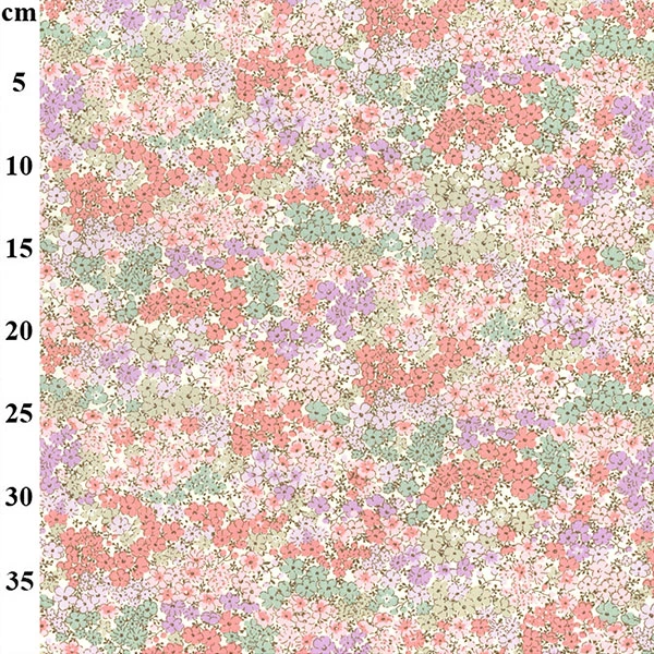 100% Cotton Poplin Flowers Pink