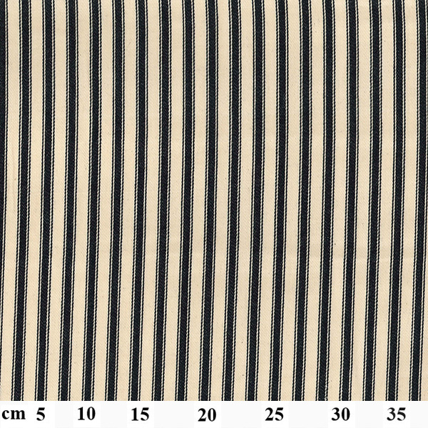 Ticking Cotton Canvas Black