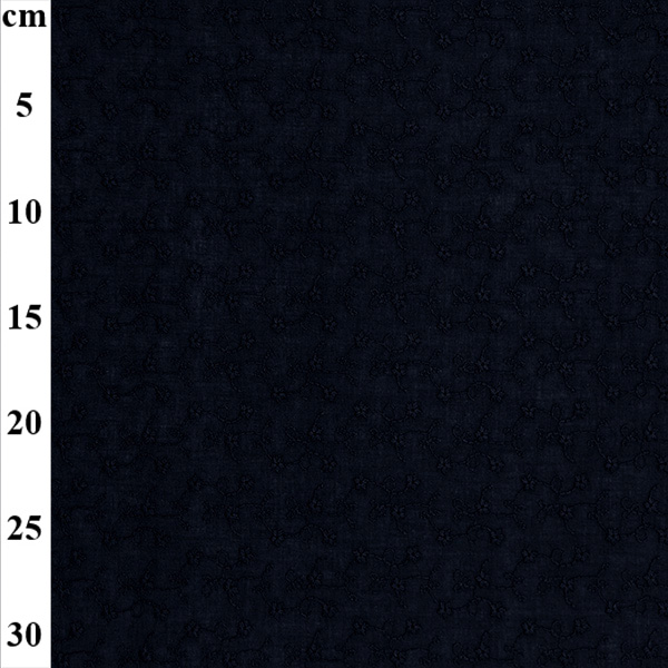 Cotton Voile Embroidery-Navy