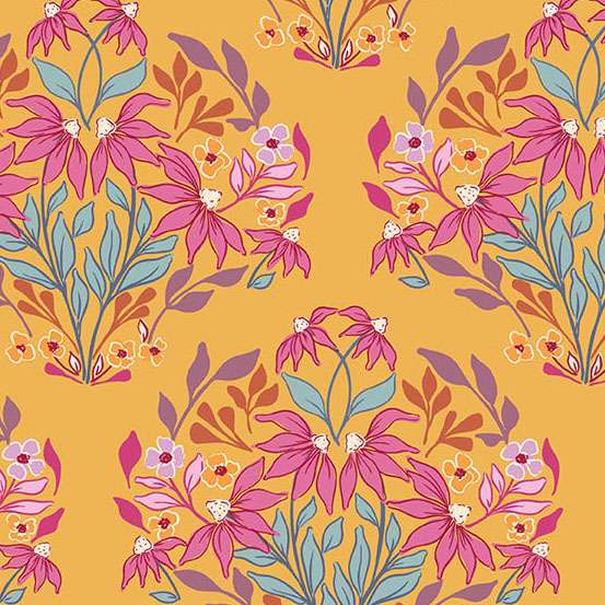 Sunset Cottage by Stephanie Organes-Sunset Meadow Yellow