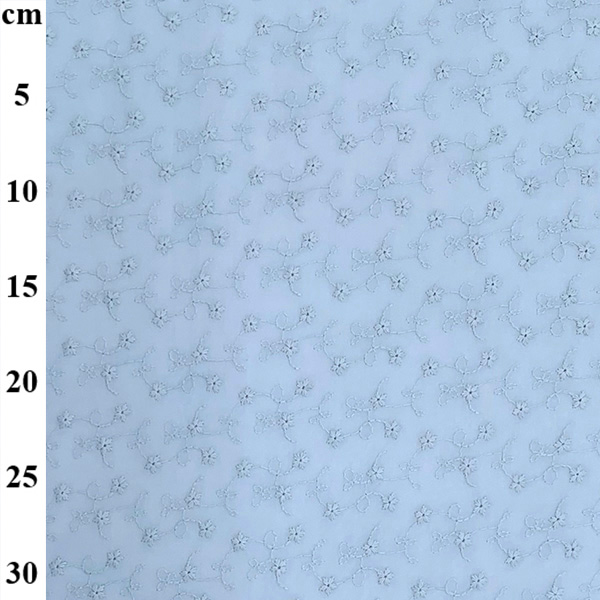 100% COTTON VOILE EMBROIDERY-POWDER BLUE