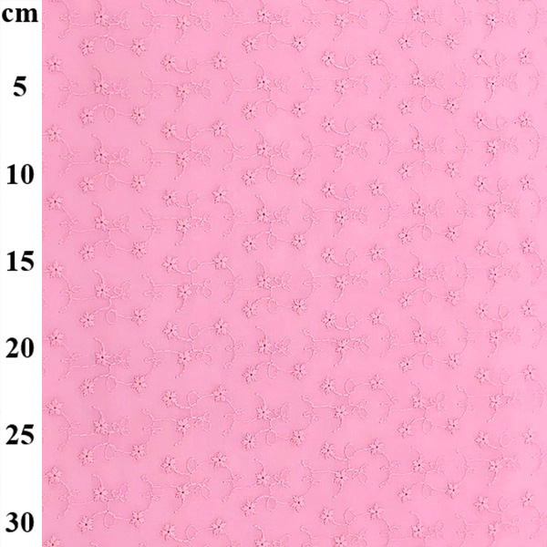 100% COTTON VOILE EMBROIDERY-PINK