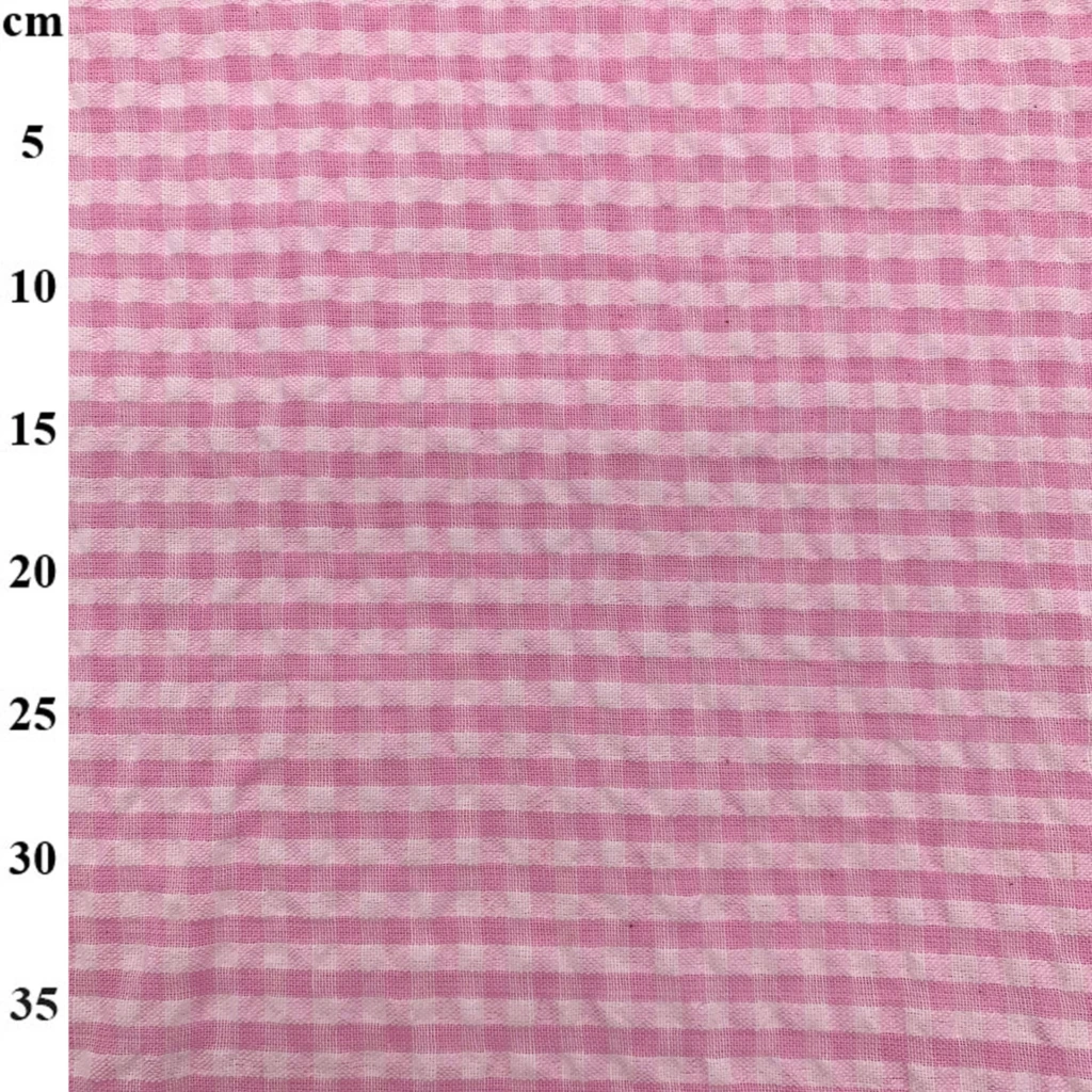 Seersucker Light Pink Gingham 