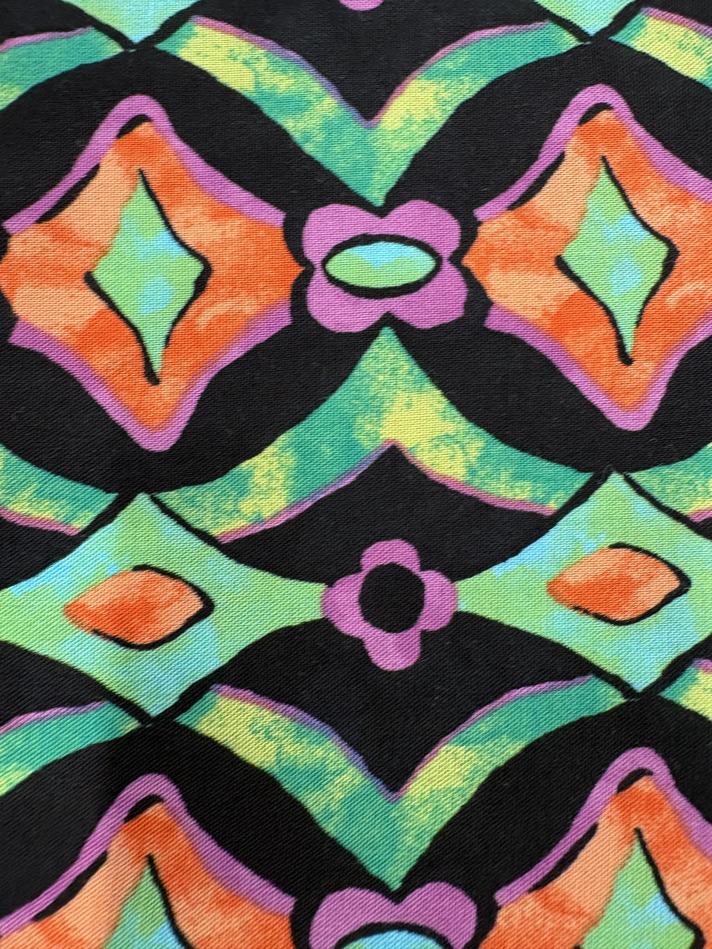 Viscose Print-Coral and Green