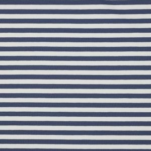 Jersey Stripe - Jeans/White