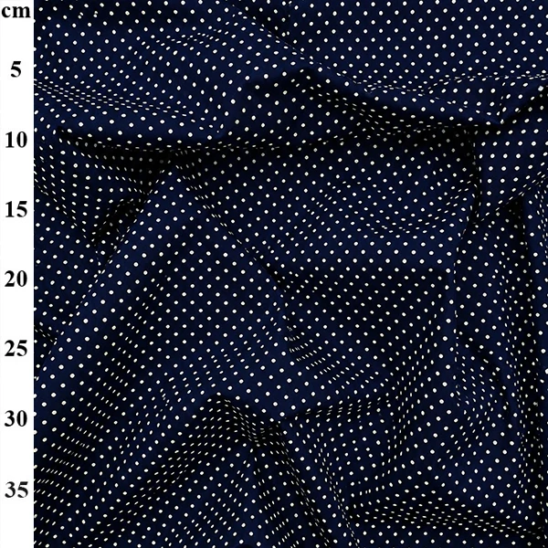 Cotton Poplin Spots Navy