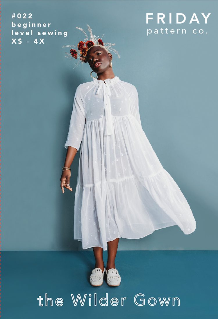 Friday Pattern Company Wilder Gown - Printed Pattern