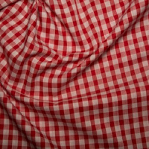 Polycotton Gingham Red 1/4 check