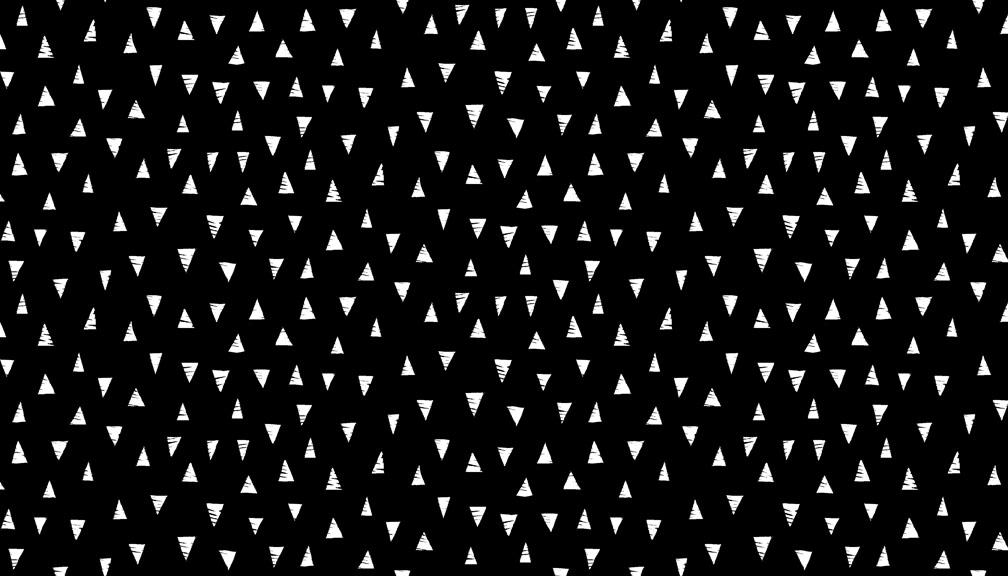 Monochrome Black With White Triangles 