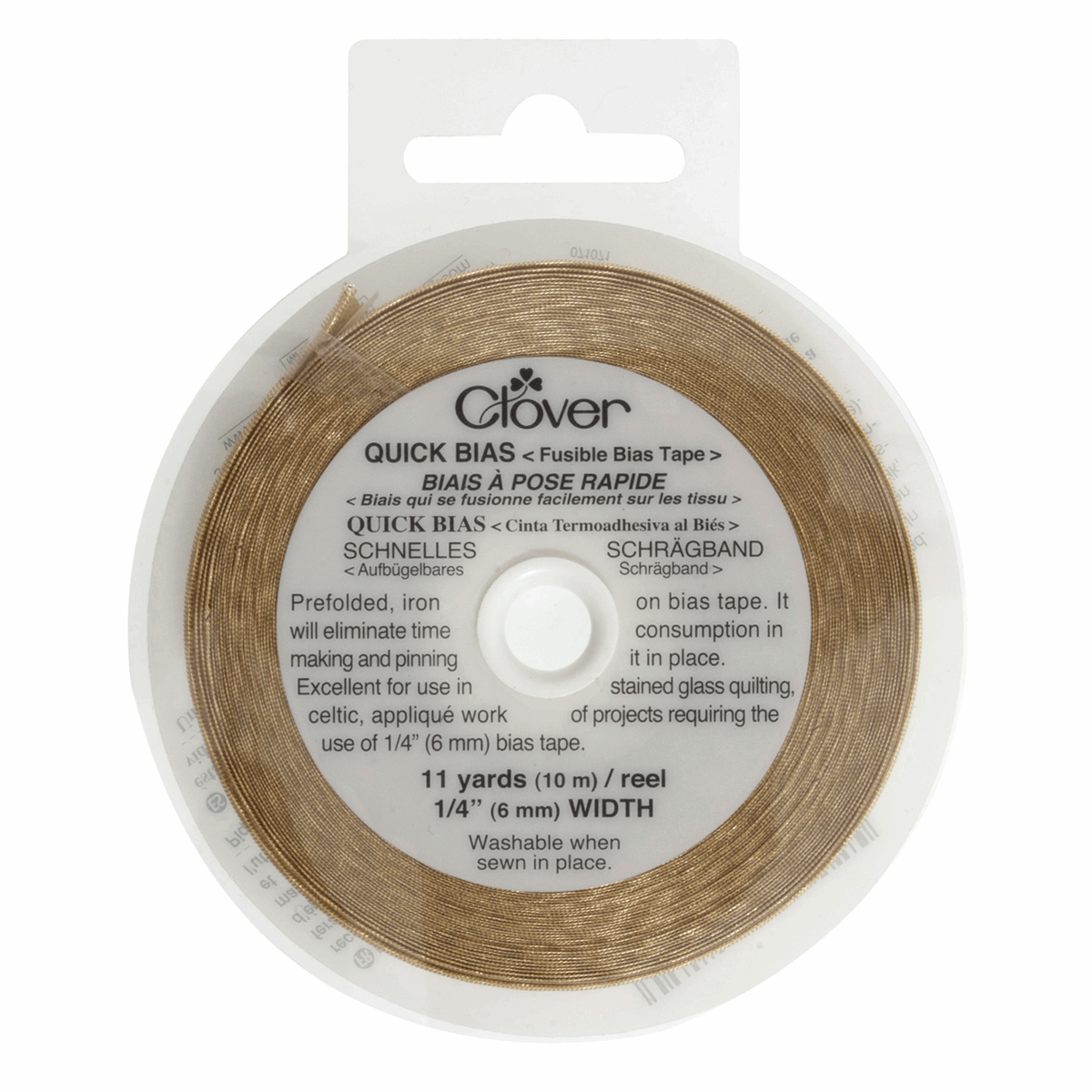Clover Quick Fusible Bias Tape 6mm Gold